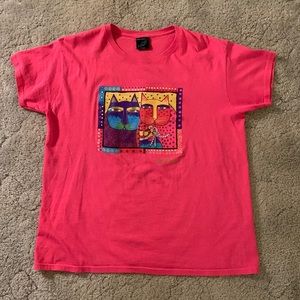 Laurel Burch Pink Cat Shirt